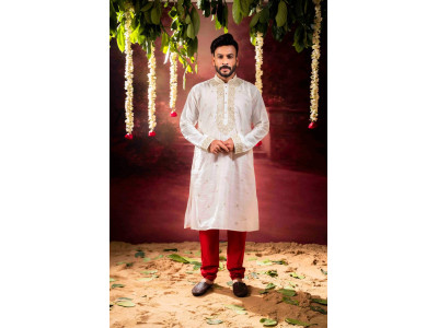 Men’s Classic Raw Silk Kurta Pyjama Set 