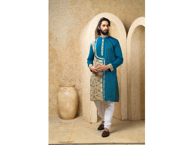 Men’s Majestic Cotton Silk Occasion Kurta with Pyjama Set 