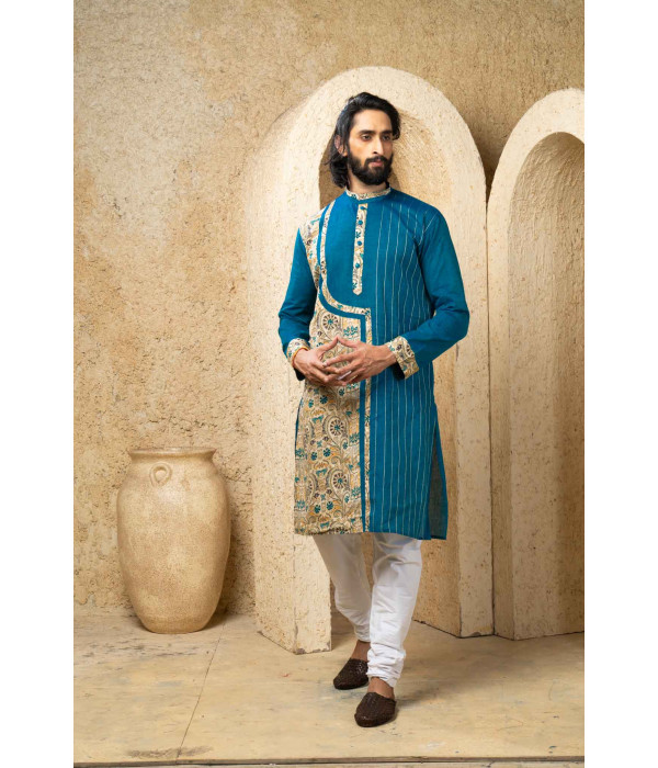Men’s Majestic Cotton Silk Occasion Kurta with Pyjama Set 