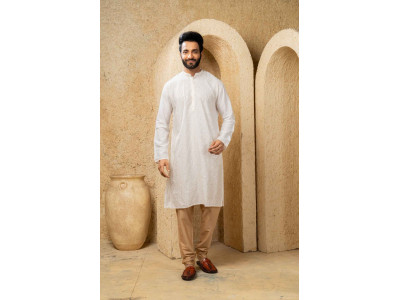 Men’s Imperial Cotton Silk Occasion Kurta with Pyjama Set 