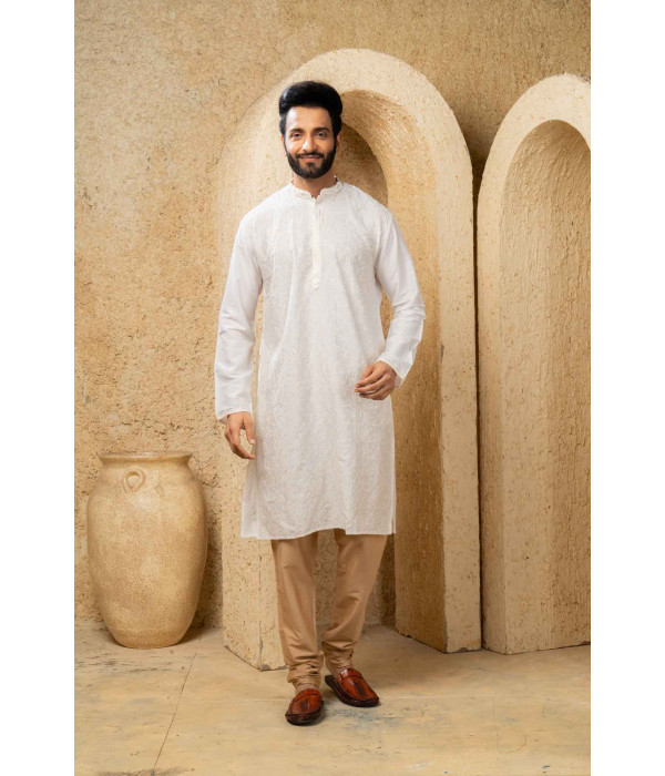 Men’s Imperial Cotton Silk Occasion Kurta with Pyjama Set 