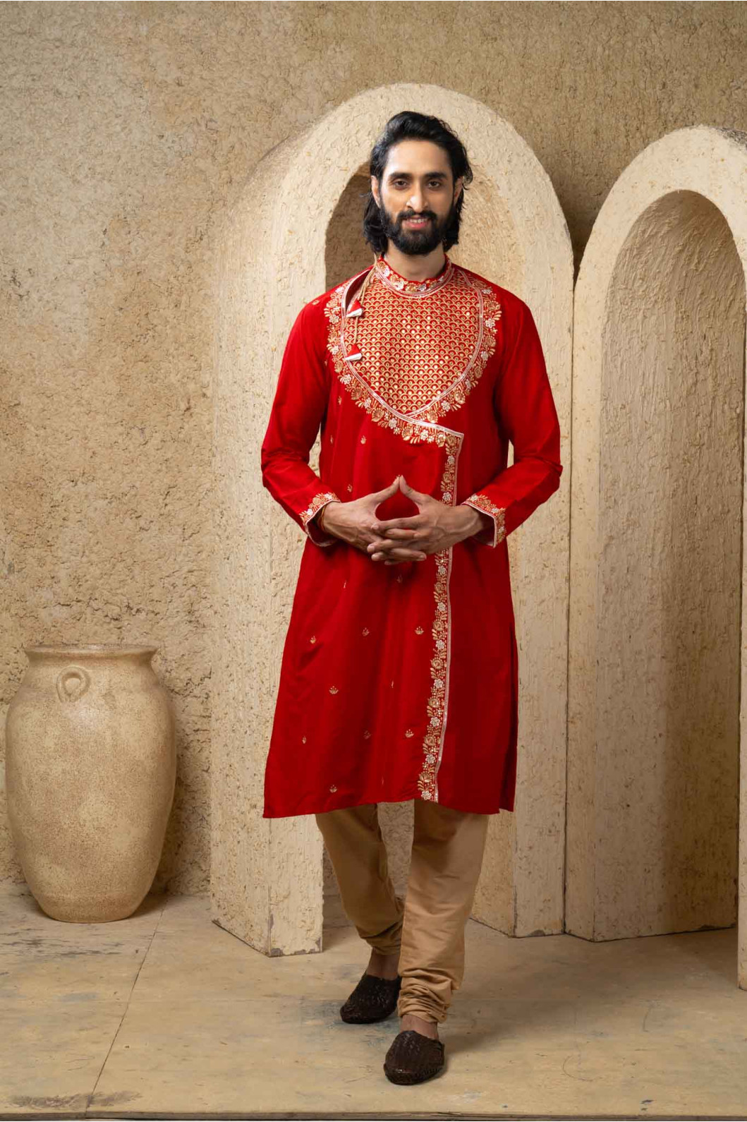 Men’s Classic Raw Silk Kurta Pyjama Set 