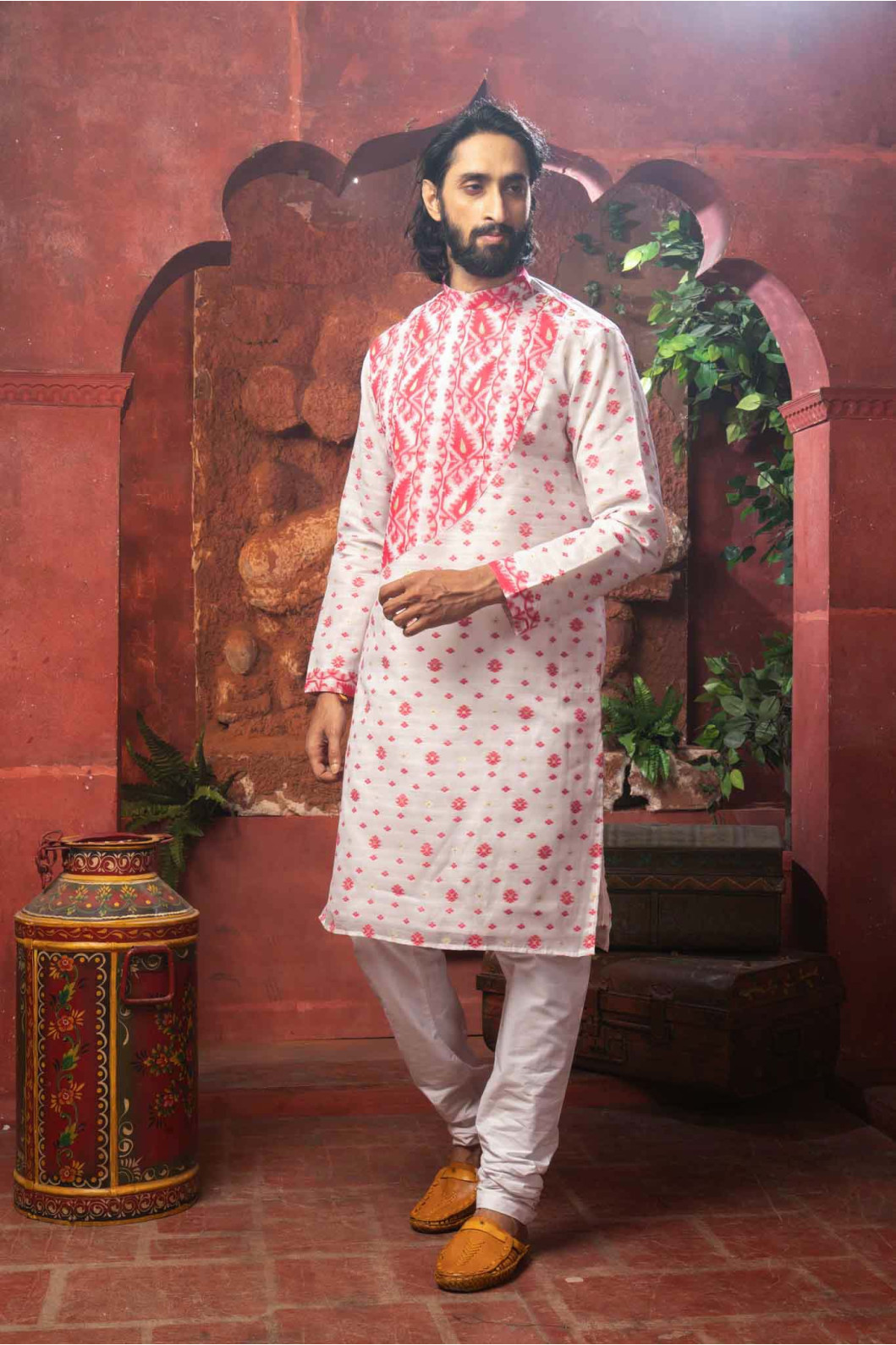 Men’s Regal Bangalore Silk Wedding Festival Kurta & Pyjama Set 