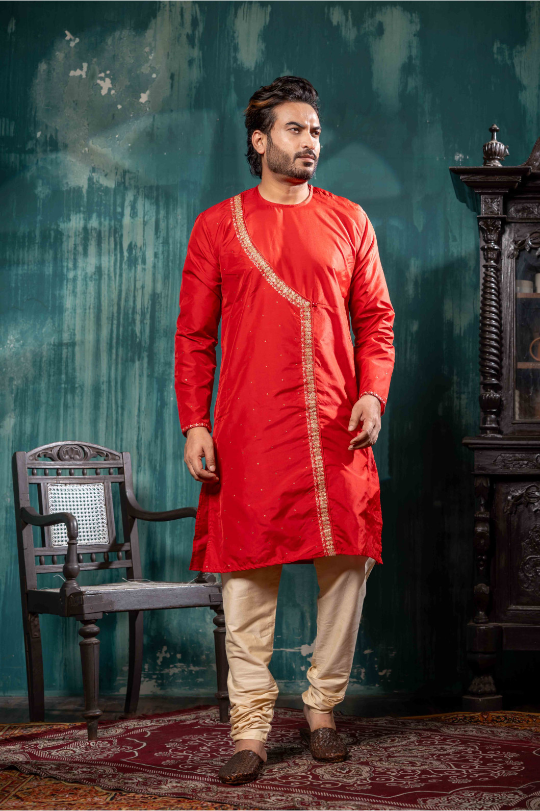 Men’s Signature Assam Silk Kurta with Pyjama Set