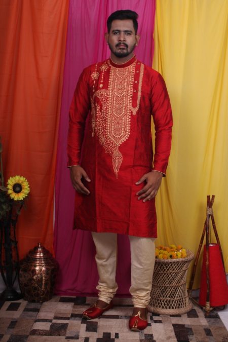 Men's Wedding Style Embroidery Work Sherwani