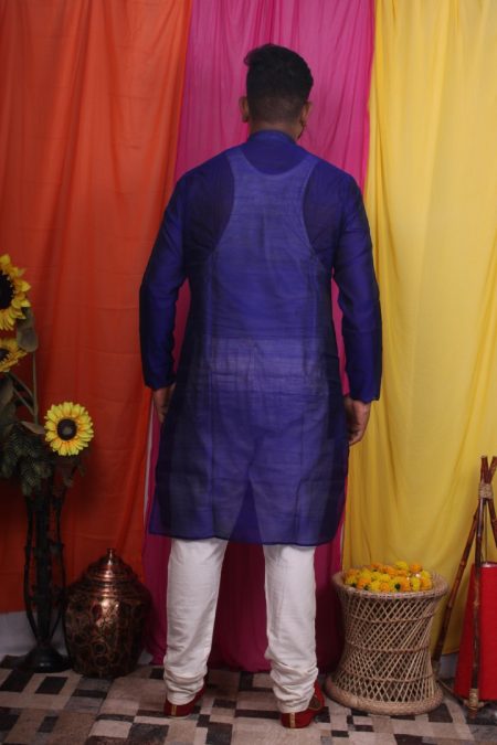 Men’s Ethnic Set – Round Neck Kurta with Embroidery & Pajama