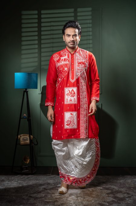 Men’s Wedding Ethnic Kurta Dhoti Set
