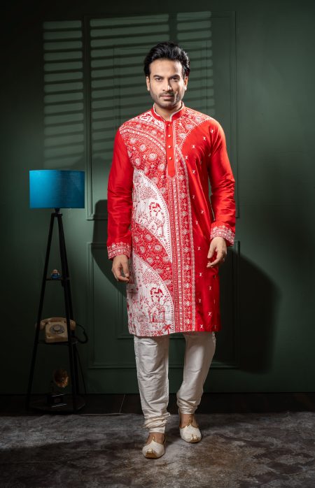 Men’s Ethnic Embroidered Kurta Pajama Set “A Statement of Tradition and Style.”