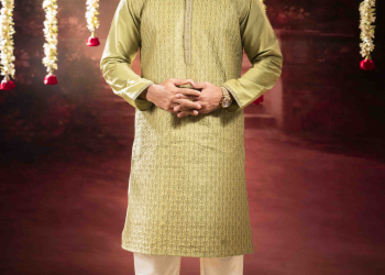 Men’s Bhagalpuri Silk Wedding & Festive Kurta with Pyjama Set