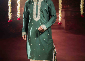 Men’s Classic Raw Silk Kurta Dhuti Set