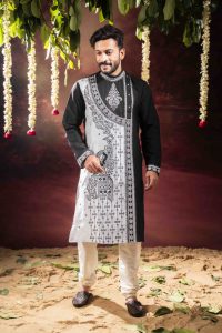 Men’s Regal Cotton Silk Occasion Kurta with Pyjama Set