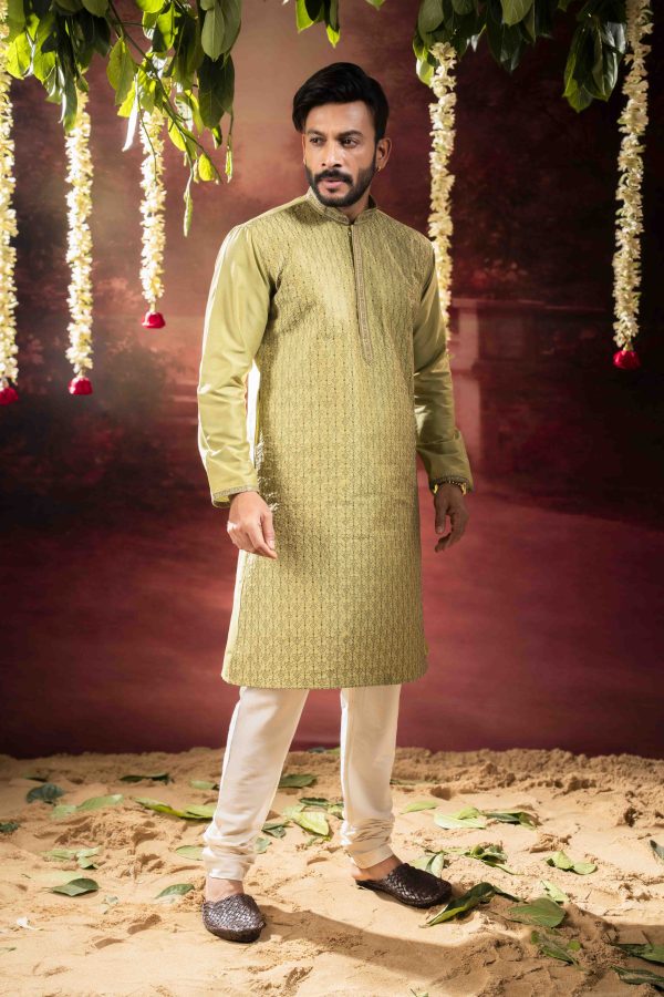 Men’s Bhagalpuri Silk Wedding & Festive Kurta with Pyjama Set 5 DSC09580
